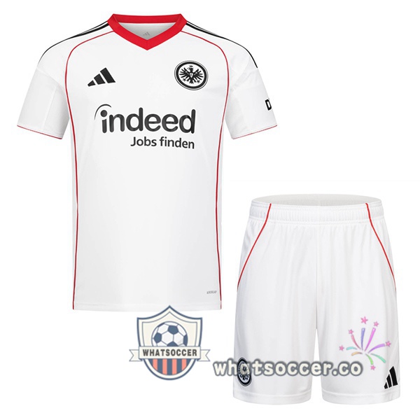 Eintracht Frankfurt Kids Away Soccer Jerseys White 2025-2026