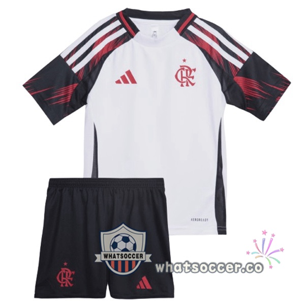 Flamengo Kids Away Soccer Jerseys White 2025-2026