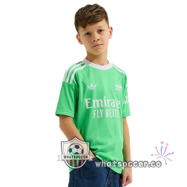 Arsenal Kids Goalkeeper Soccer Jerseys Green 2025-2026