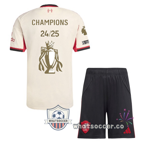 FC Liverpool Kids Champions Special Edition Soccer Jerseys Away Soccer Jerseys Yellow 2025-2026