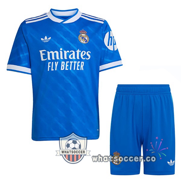 Real Madrid Kids Third Soccer Jerseys Blue 2025-2026