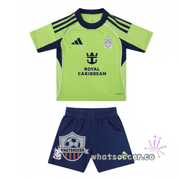 Fulham FC Kids Away Soccer Jerseys Green 2025-2026