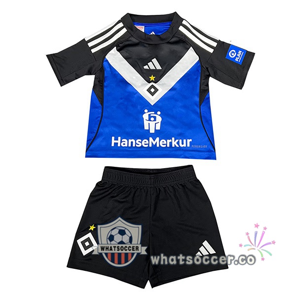 Hamburger SV Kids Away Soccer Jerseys Blue 2025-2026