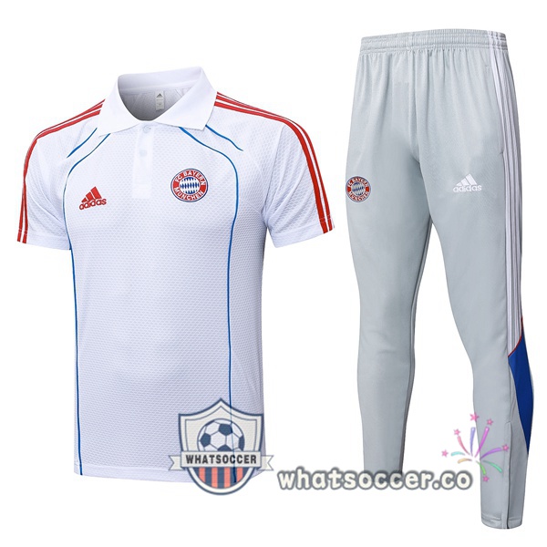 Training Polo Bayern Munich + Pants White 2025-2026