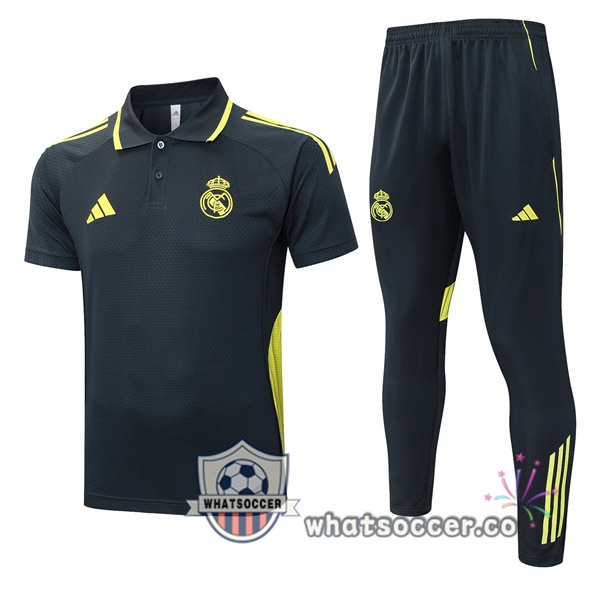 Training Polo Real Madrid + Pants Gray 2025-2026