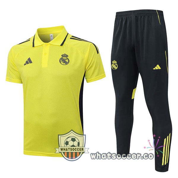 Training Polo Real Madrid + Pants Yellow 2025-2026