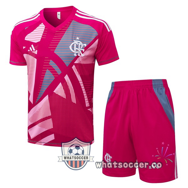Flamengo Training T-Shirts + Shorts Red 2025-2026