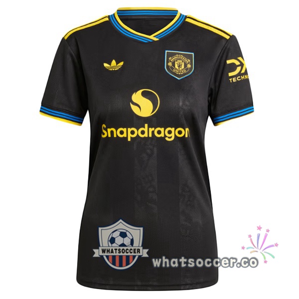 Manchester United Women Third Soccer Jerseys Black 2025-2026