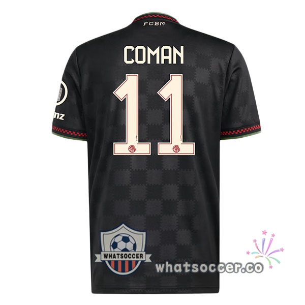 Bayern Munich (Coman 11) Third Soccer Jerseys Black 2025-2026