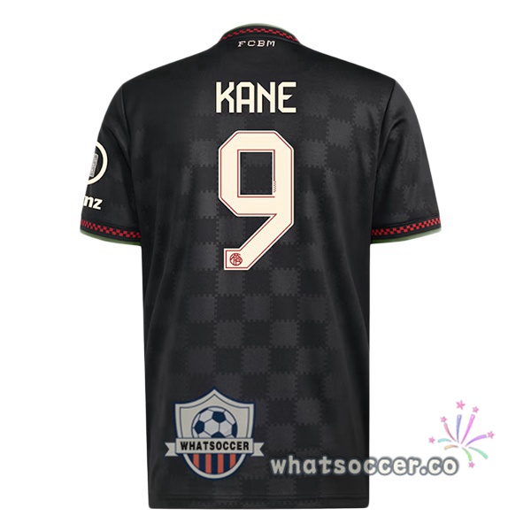 Bayern Munich (Kane 9) Third Soccer Jerseys Black 2025-2026