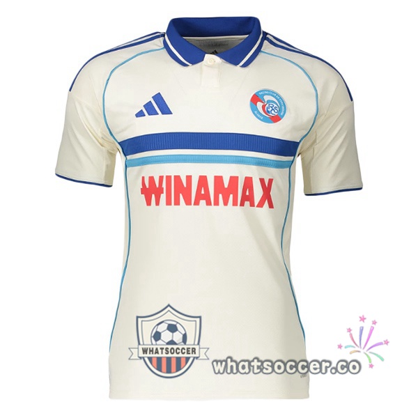 RC Strasbourg Alsace Away Soccer Jerseys White 2025-2026