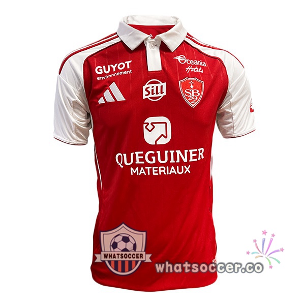 Stade Brestois Home Soccer Jerseys Red 2025-2026