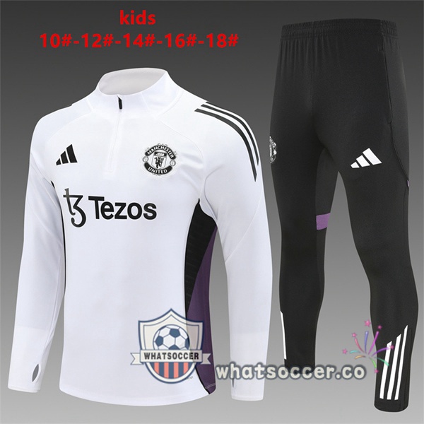 Training Wear Manchester United Kid White 2025-2026