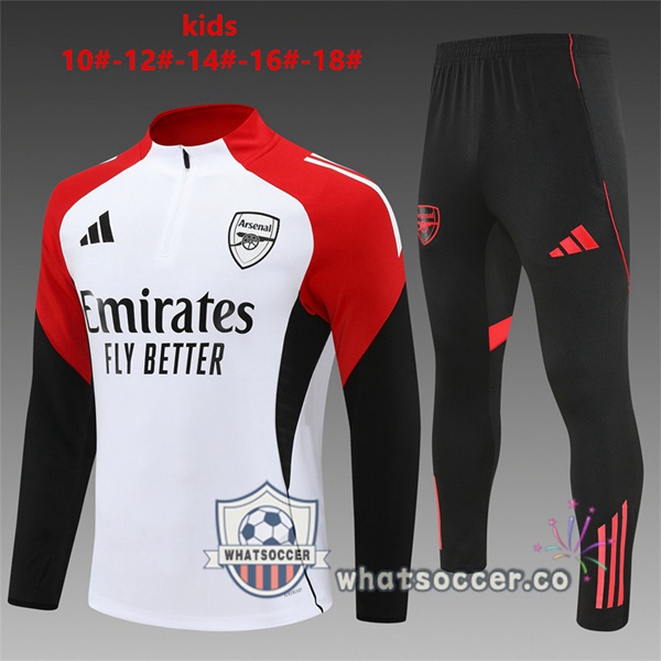 Training Wear Arsenal Kid White Black Red 2025-2026