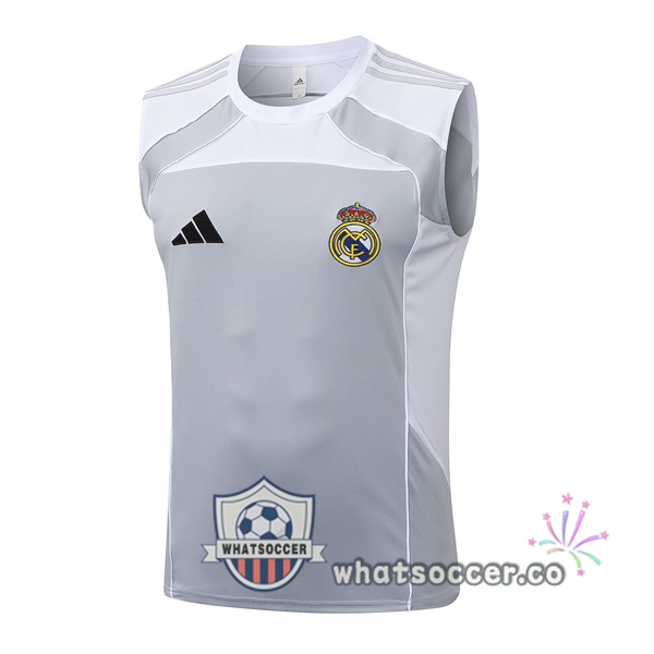 Real Madrid Soccer Vest White Gray 2025-2026