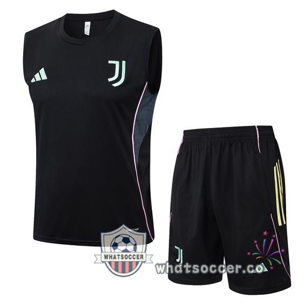 Juventus Soccer Vest + Shorts Black 2025-2026