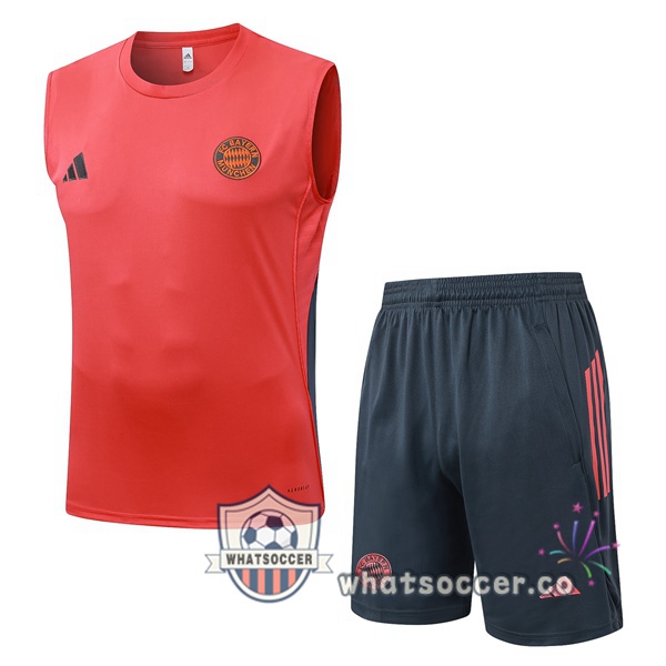 Bayern Munich Soccer Vest + Shorts Orange 2025-2026