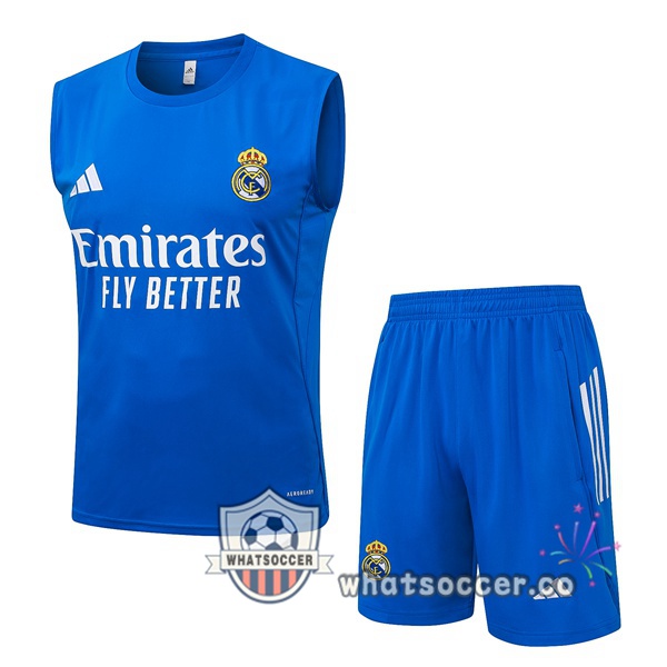 Real Madrid Soccer Vest + Shorts Blue 2025-2026