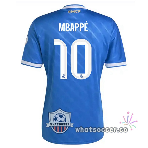Real Madrid (Mbappé 10) Third Soccer Jerseys Blue 2025-2026