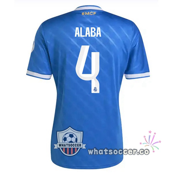 Real Madrid (Alaba 4) Third Soccer Jerseys Blue 2025-2026