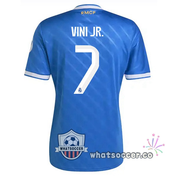 Real Madrid (Vini Jr. 7) Third Soccer Jerseys Blue 2025-2026