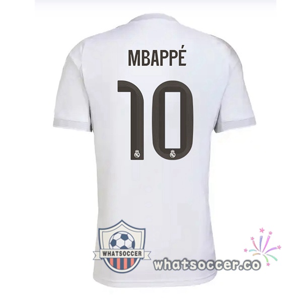 Real Madrid (Mbappé 10) Home Soccer Jerseys White 2025-2026