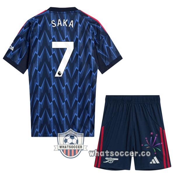 Arsenal (SAKA 7) Kids Away Soccer Jerseys Blue Royal 2025-2026