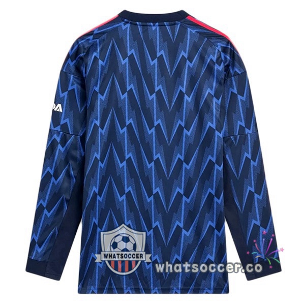 Arsenal Away Soccer Jerseys Long Sleeve Blue Royal 2025-2026