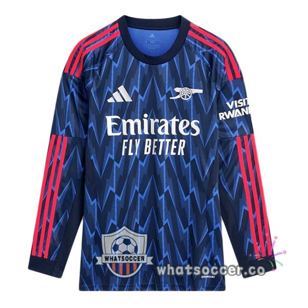 Arsenal Away Soccer Jerseys Long Sleeve Blue Royal 2025-2026