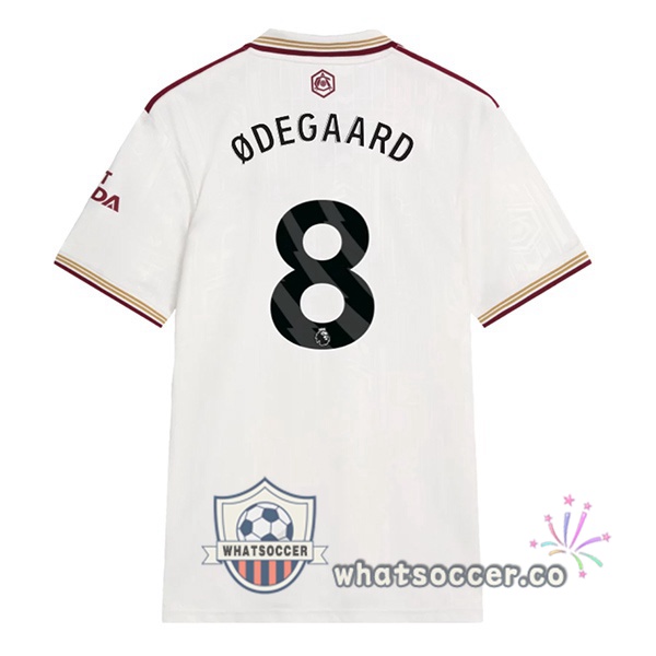 Arsenal (ØDEGAARD 8) Third Soccer Jerseys White 2025-2026