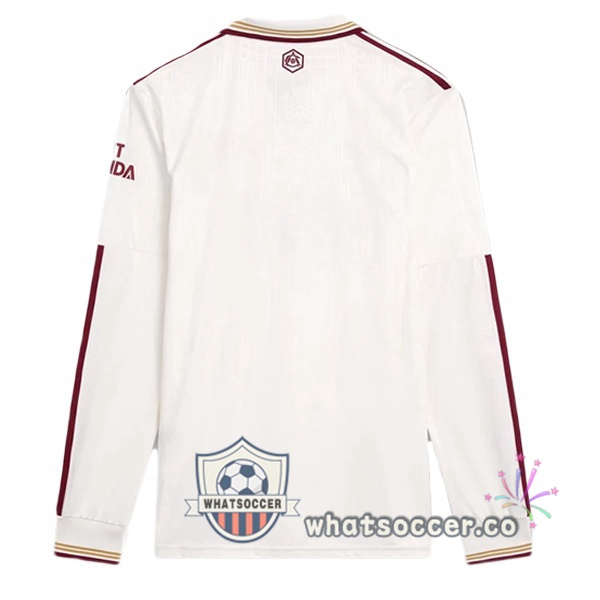 Arsenal Third Soccer Jerseys Long Sleeve White 2025-2026