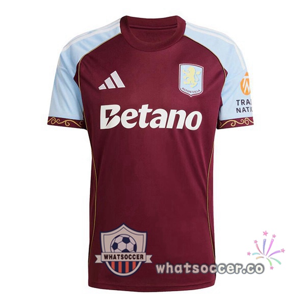 Aston Villa Home Soccer Jerseys Red 2025-2026