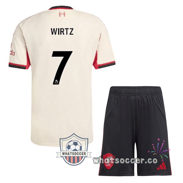 FC Liverpool (WIRTZ 7) Kids Away Soccer Jerseys Yellow 2025-2026