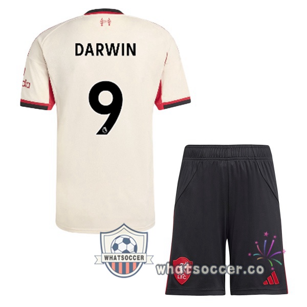 FC Liverpool (DARWIN 9) Kids Away Soccer Jerseys Yellow 2025-2026