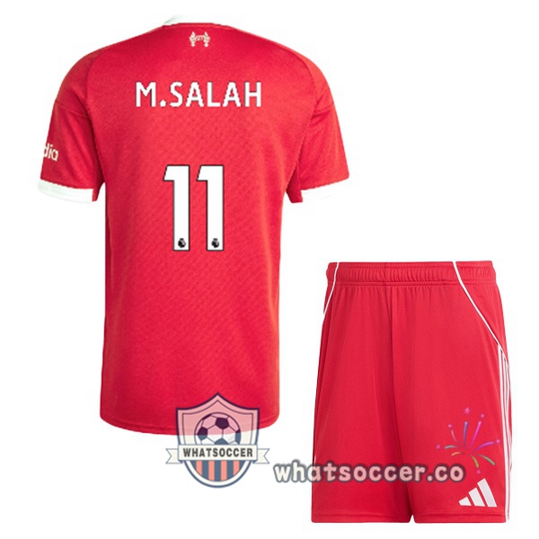 FC Liverpool (M.SALAH 11) Kids Home Soccer Jerseys Red 2025-2026