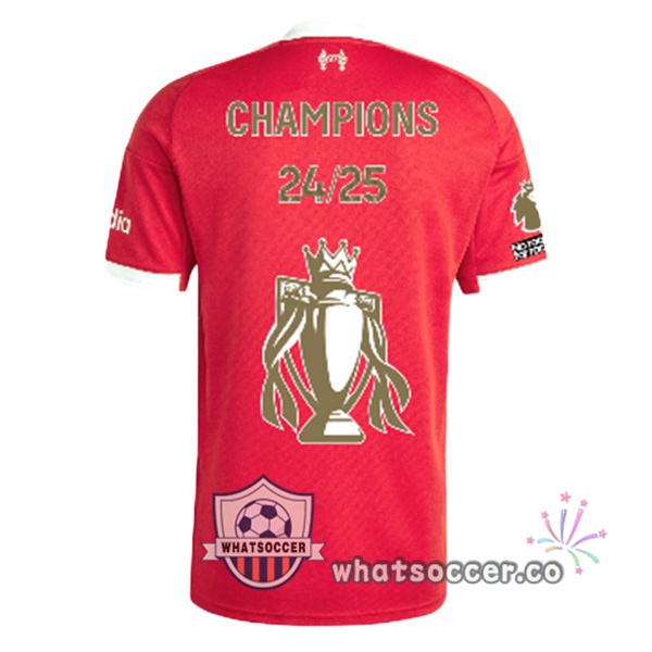 FC Liverpool Champions Special Edition Soccer Jerseys Home Soccer Jerseys Red 2025-2026