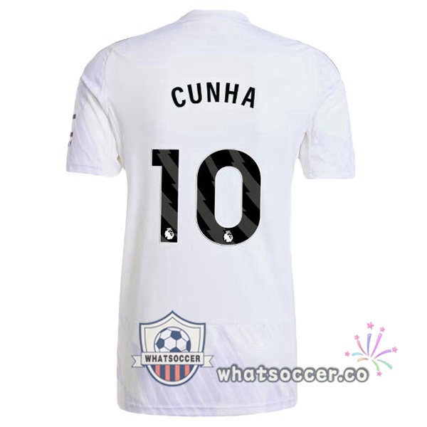 Manchester United (CUNHA 10) Away Soccer Jerseys White 2025-2026