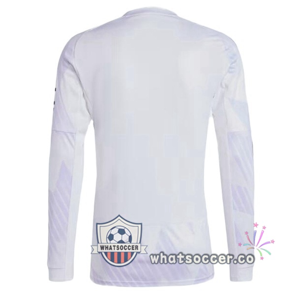 Manchester United Away Soccer Jerseys Long Sleeve White 2025-2026
