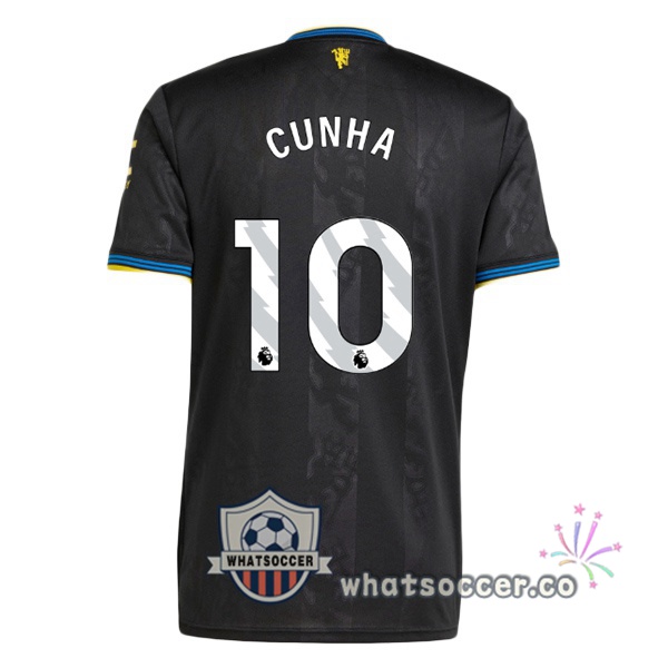 Manchester United (CUNHA 10) Third Soccer Jerseys Black 2025-2026
