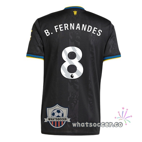 Manchester United (B. FERNANDES 8) Third Soccer Jerseys Black 2025-2026