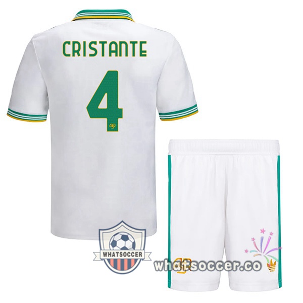 AS Roma (CRISTANTE 4) Kids Third Soccer Jerseys White 2025-2026