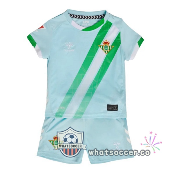 Real Betis Kids Away Soccer Jerseys Blue 2025-2026