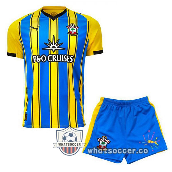 Southampton FC Kids Away Soccer Jerseys Yellow Blue 2025-2026