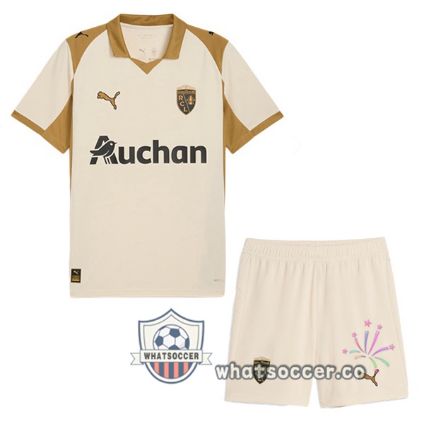 RC Lens Kids Third Soccer Jerseys Yellow 2025-2026
