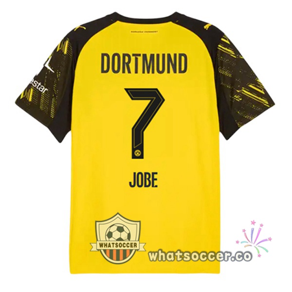 Dortmund BVB (Jobe 7) Home Soccer Jerseys Yellow 2025-2026