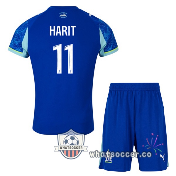 Olympique de Marseille (HARIT 11) Kids Third Soccer Jerseys Blue 2025-2026
