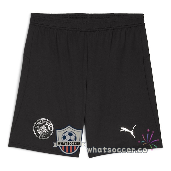 Manchester City Away Soccer Shorts Black 2025-2026