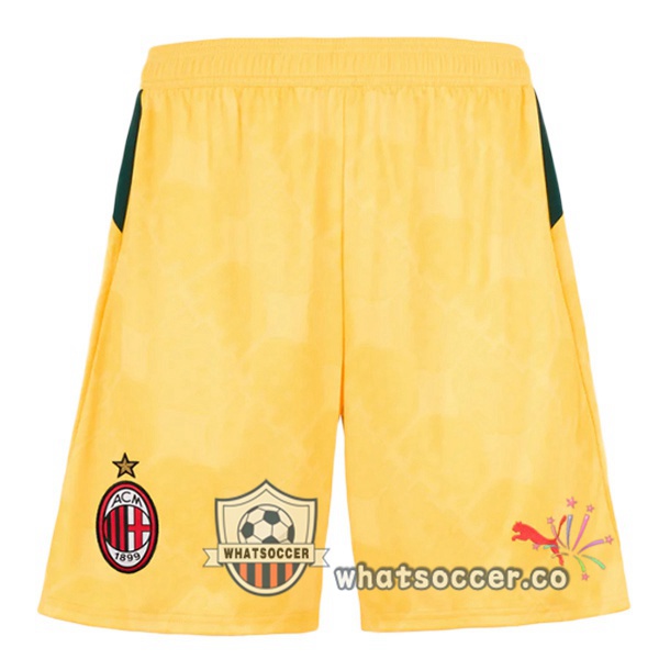 AC Milan Third Soccer Shorts Yellow 2025-2026