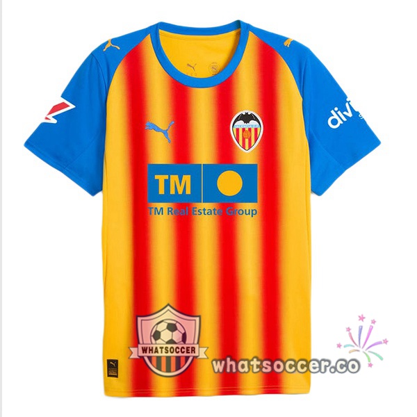 Valencia CF Third Soccer Jerseys Yellow Red 2025-2026