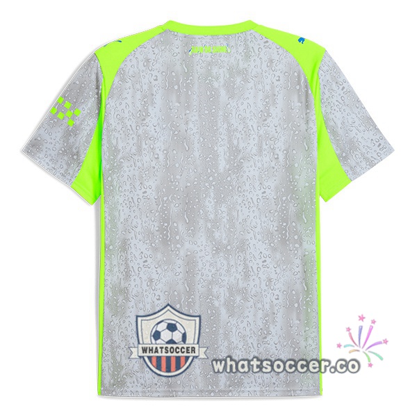 Manchester City Third Soccer Jerseys Gray Green 2025-2026